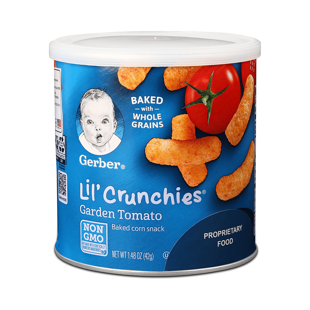 Gerber Lil' Crunchies Baked Corn Snacks Garden Tomato - Image 1