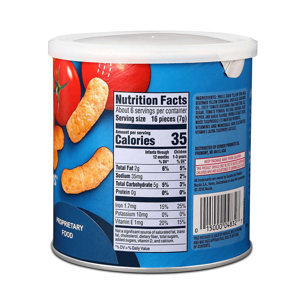 Gerber Lil' Crunchies Baked Corn Snacks Garden Tomato - Image 2