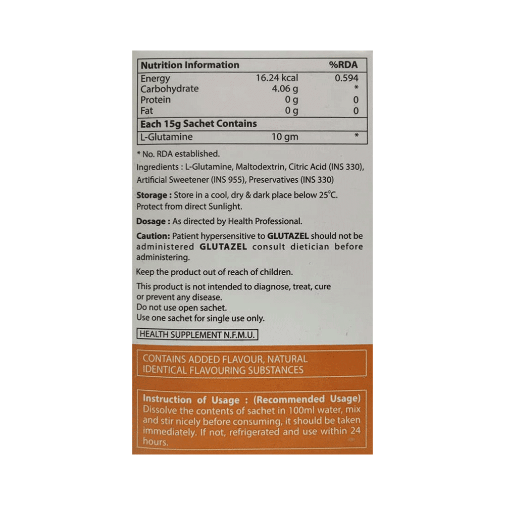 Glutazel Sachet Orange Sugar Free - Image 2