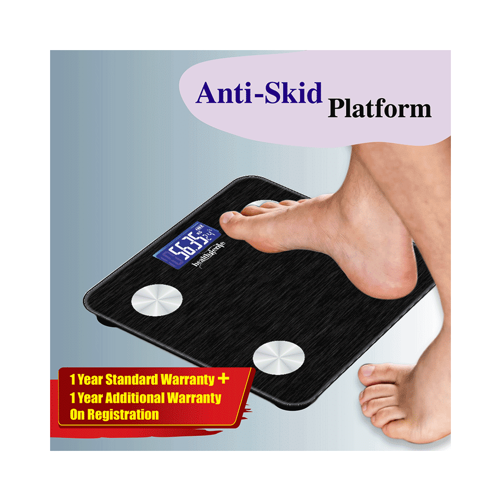 Healthgenie Smart Bluetooth Weight Machine with Fitness Mobile App Coal Black - Image 5