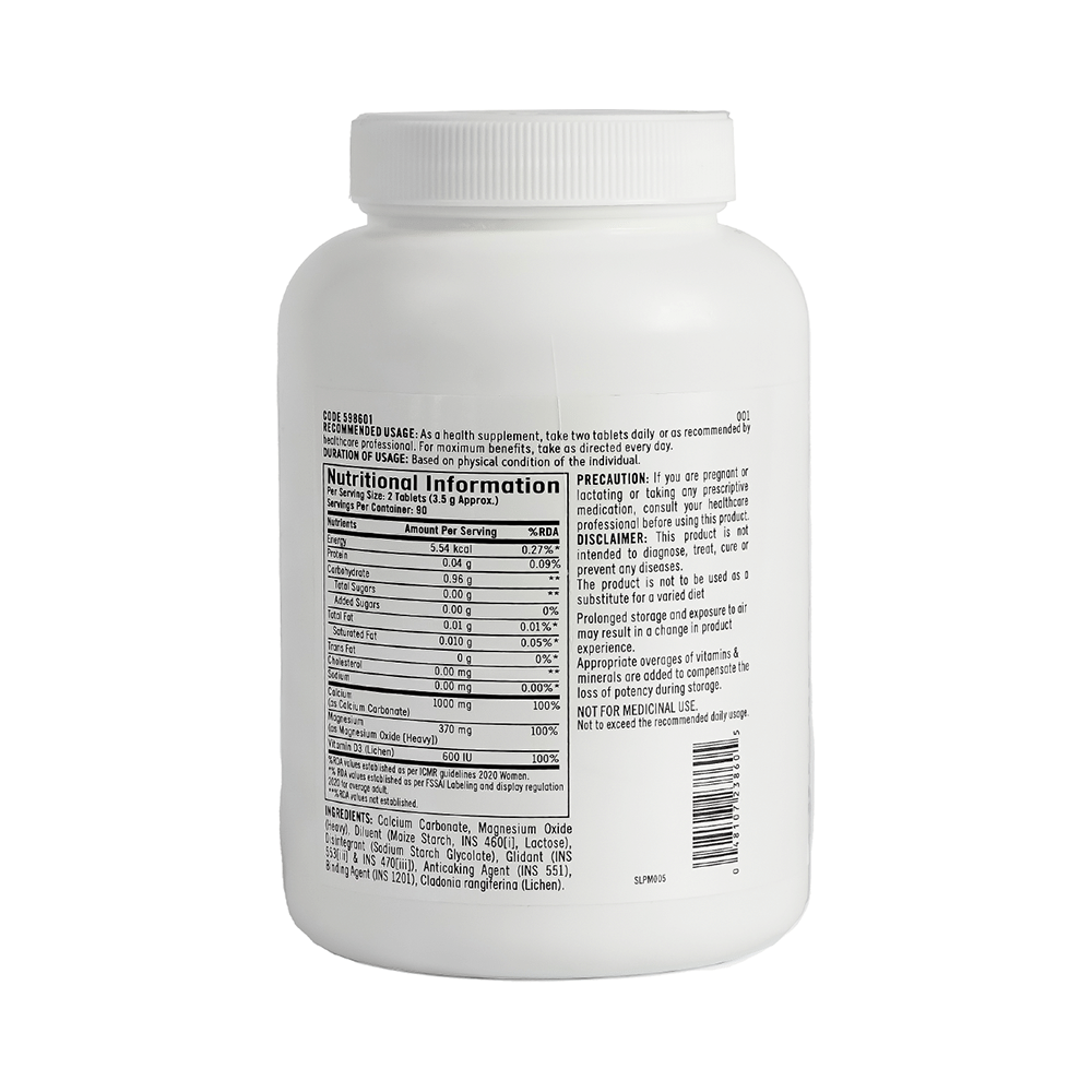 GNC Calcium Plus | With Magnesium & Vitamin D3 for Healthy Bones | Veg Tablet - Image 2