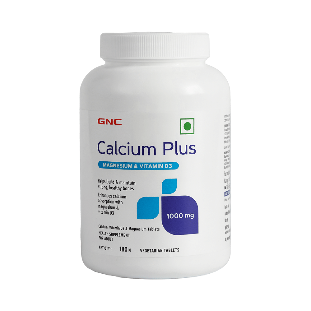 GNC Calcium Plus | With Magnesium & Vitamin D3 for Healthy Bones | Veg Tablet - Image 1