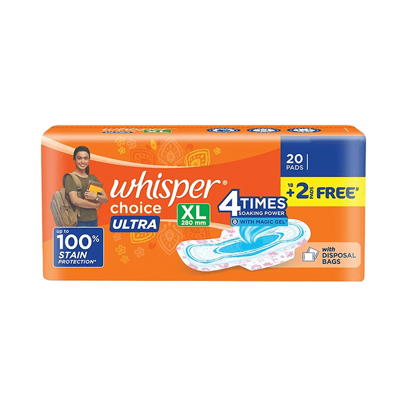 Whisper Choice Ultra Sanitary Pads XL - Image 1