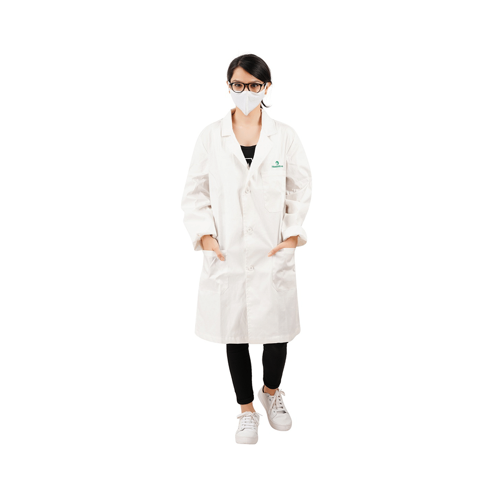 HealtHive Women Lab Coat for Doctors XL White
