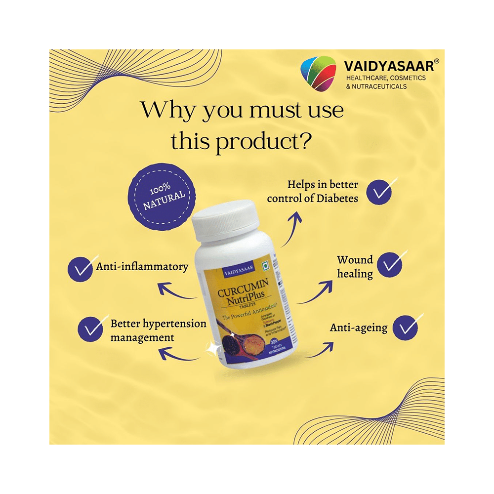 Vaidyasaar Curcumin Nutriplus Tablet - Image 4