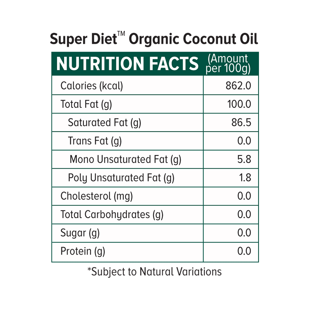 Super Diet Coconut Cold Pressed Organic Oil - Image 3