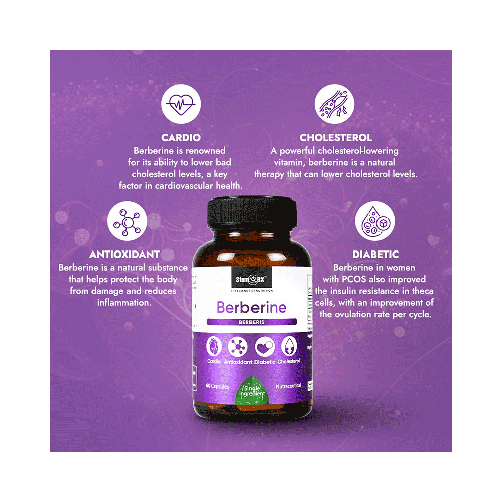 StemRx Berberine Multivitamin, Cholesterol Lowering Supplement | Capsule - Image 3