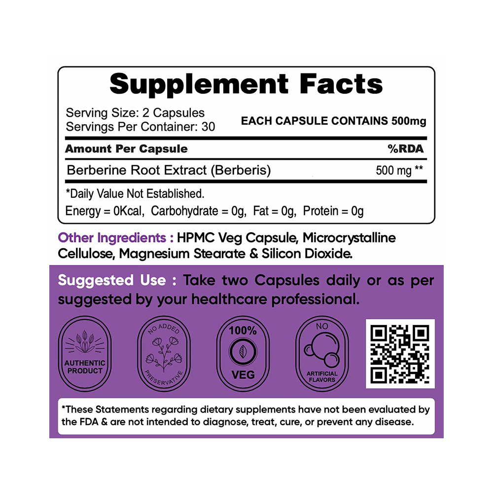 StemRx Berberine Multivitamin, Cholesterol Lowering Supplement | Capsule - Image 5