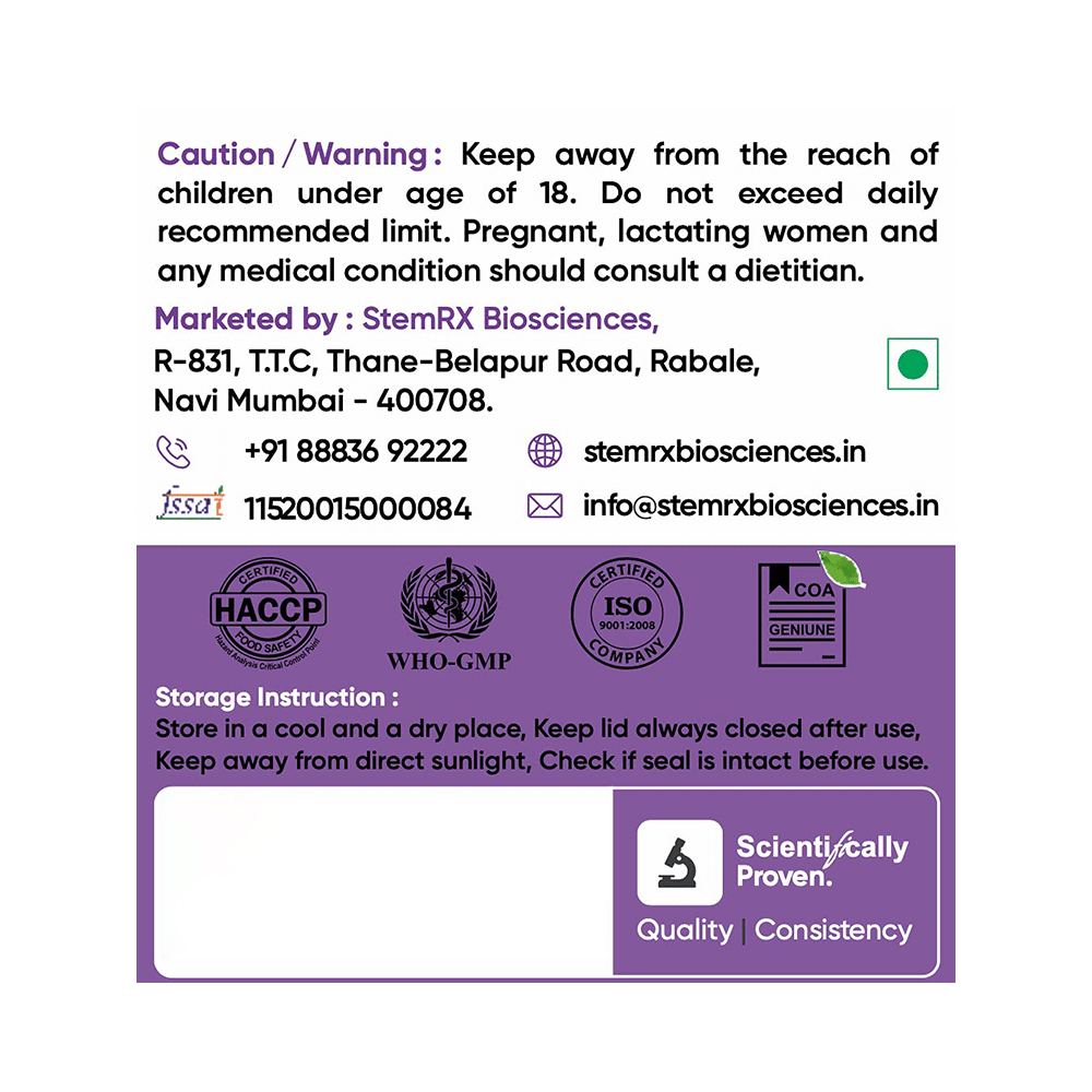 StemRx Berberine Multivitamin, Cholesterol Lowering Supplement | Capsule - Image 6