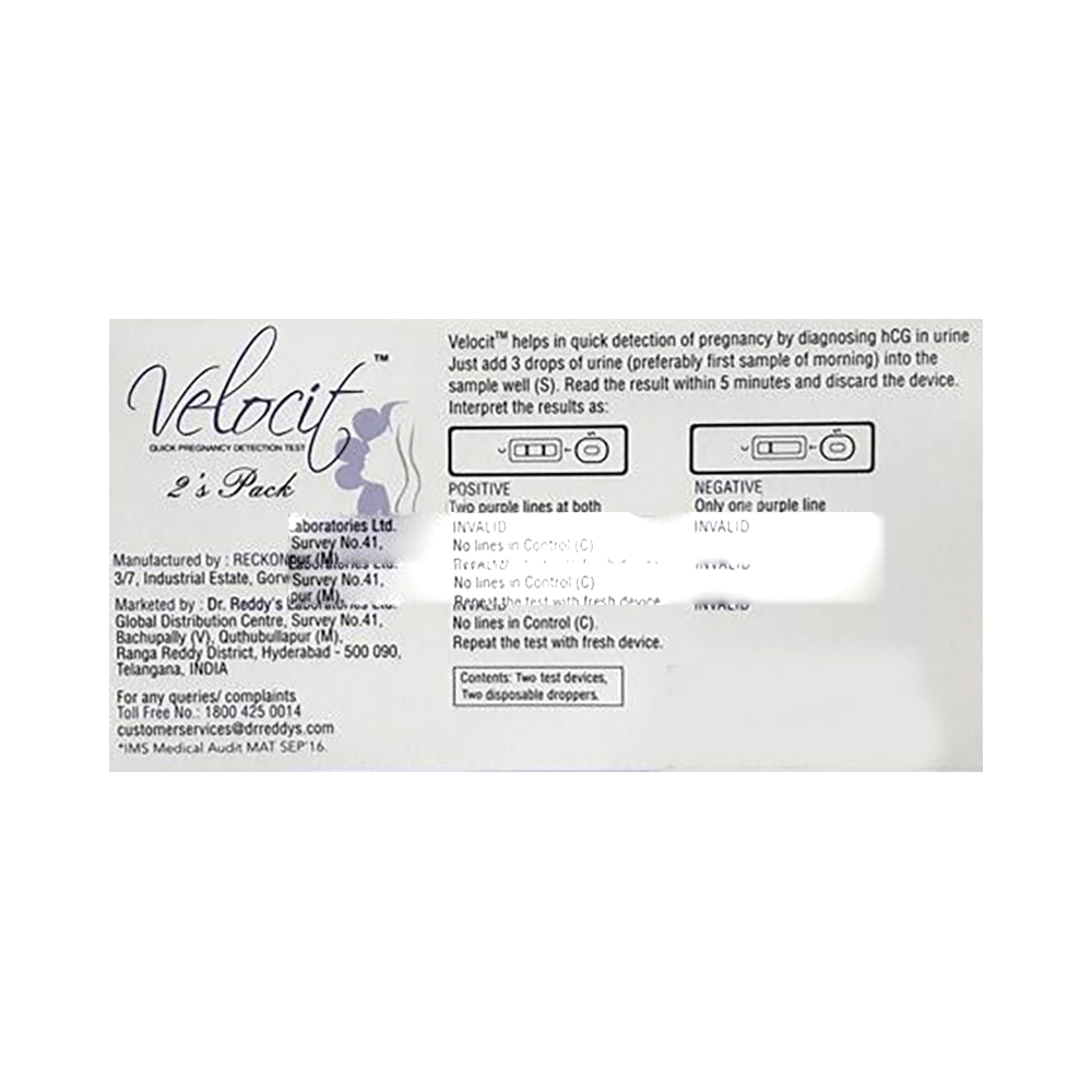 Velocit Quick Pregnancy Detedction Test - Image 2