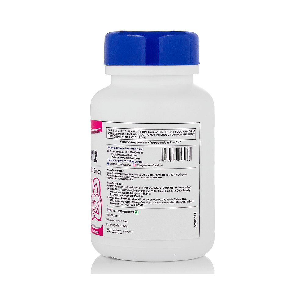 HealthVit Folvitan-B12 Tablet - Image 3