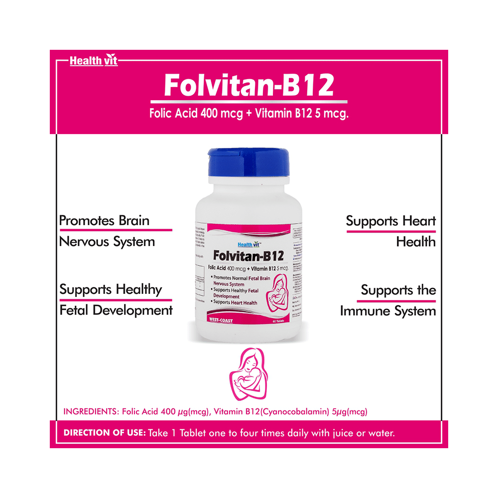 HealthVit Folvitan-B12 Tablet - Image 5