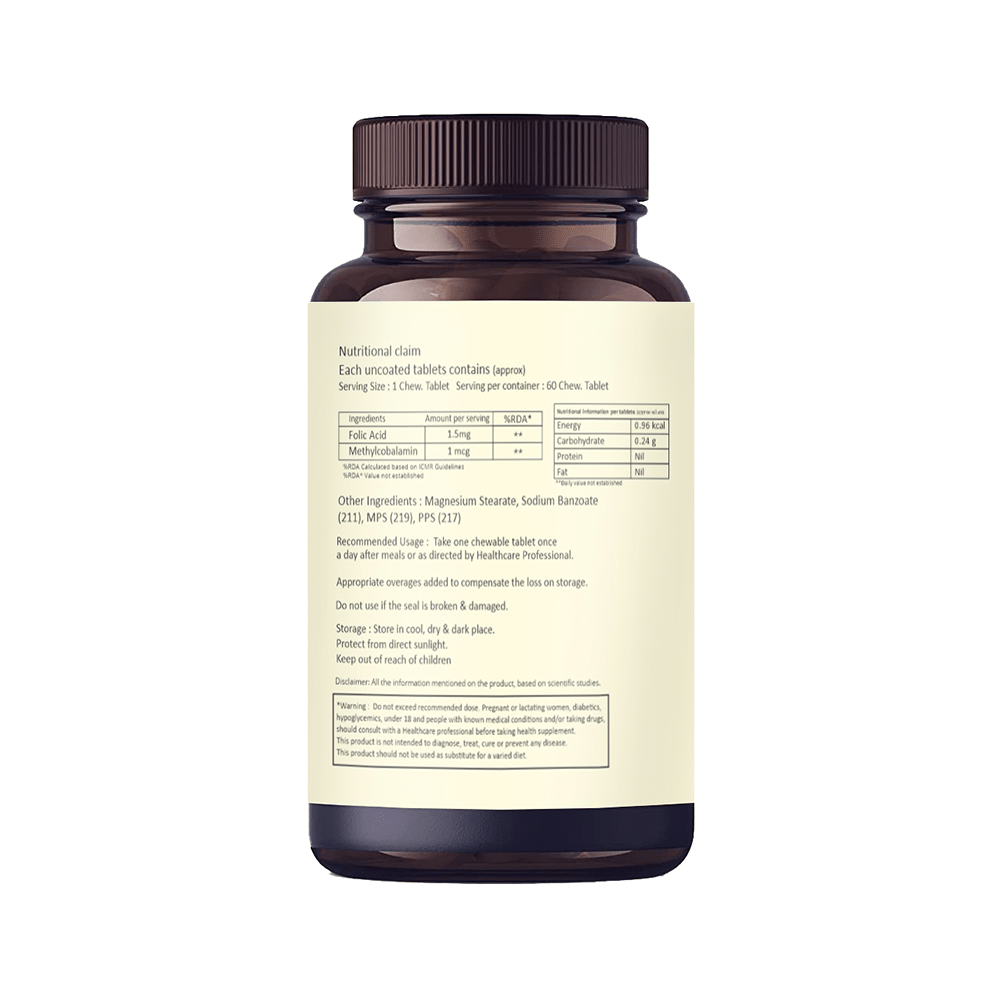 Bhumija Lifesciences Vitamin B12 Veg. Chewable Tablet - Image 3