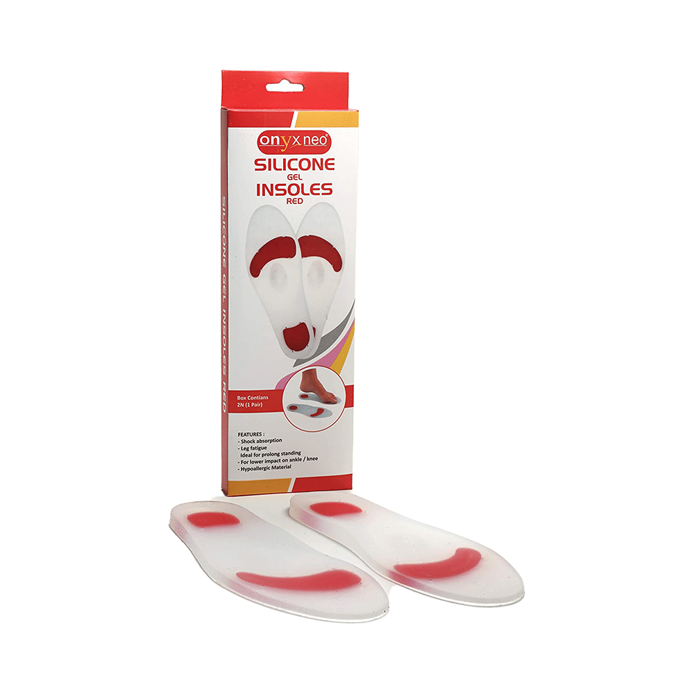 Onyxneo Silicone Gel Insoles Red Medium - Image 3