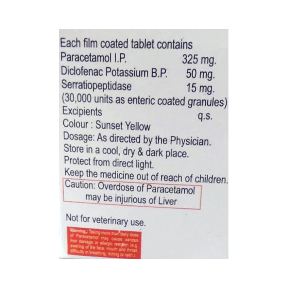 Acpain DP 50mg/325mg/15mg Tablet - Image 2