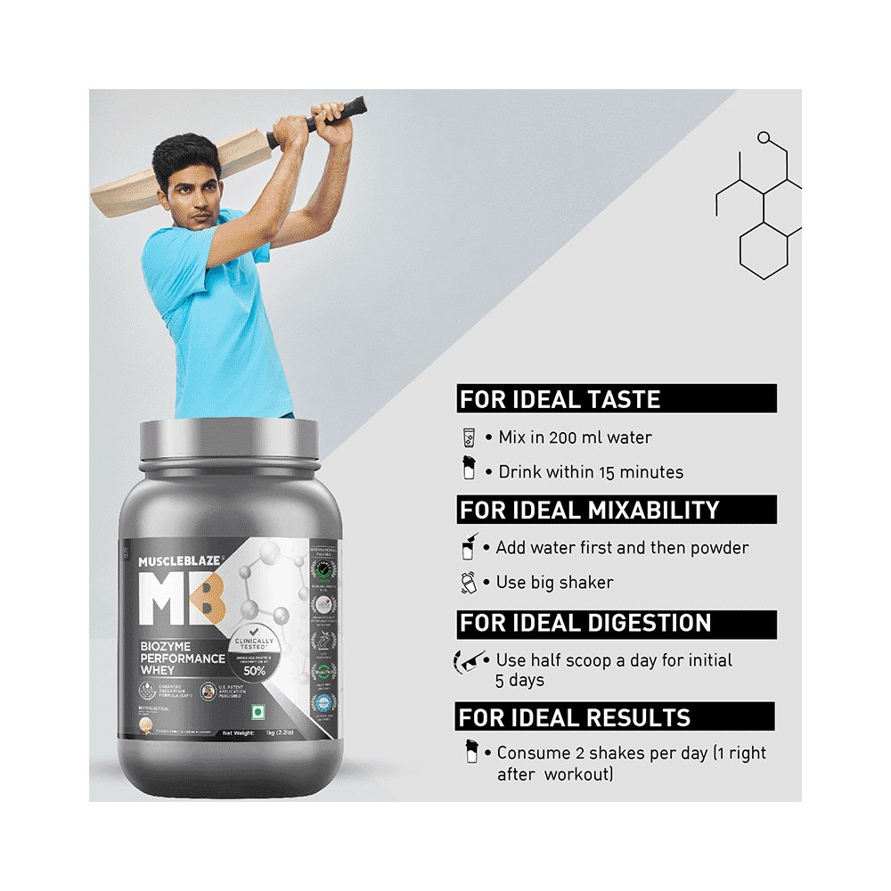 MuscleBlaze MuscleBlaze Biozyme Performance Whey Protein | For Muscle Gain | Improves Protein Absorption | Nutrition Care Powder French Vanilla Creme - Image 6