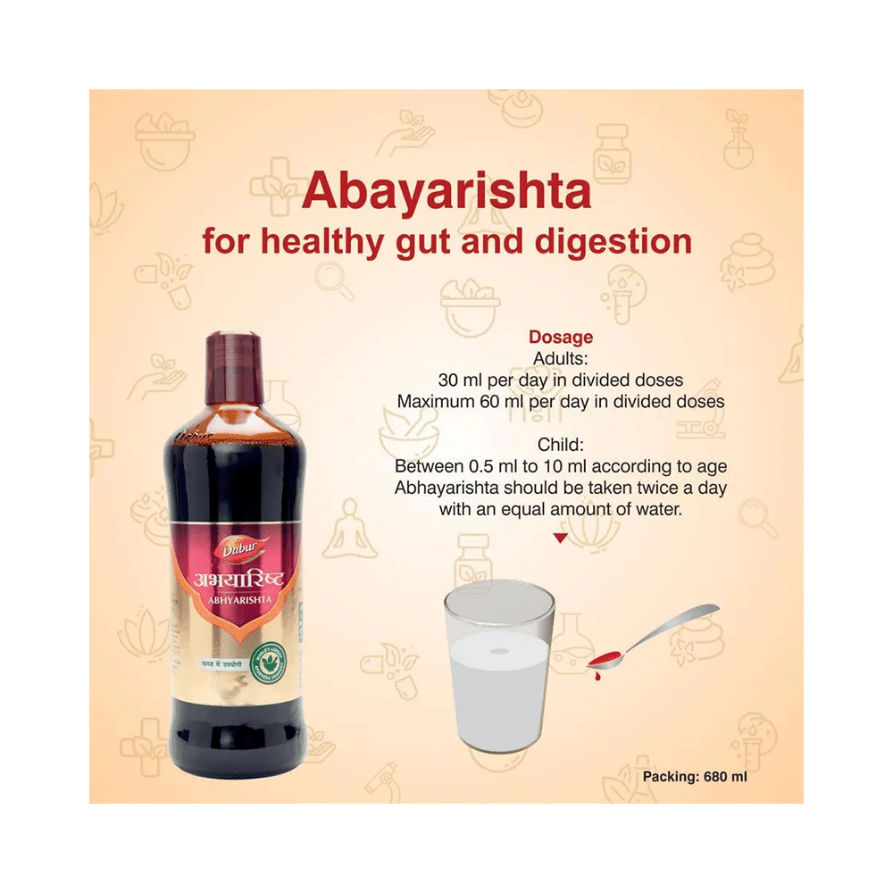 Dabur Abhayarishta | Eases  Piles, Constipation & Gastrointestinal Health - Image 4