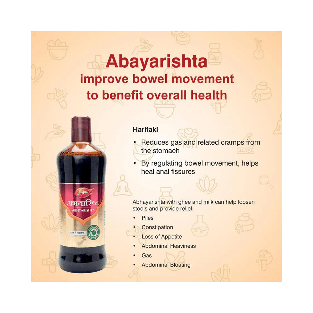 Dabur Abhayarishta | Eases  Piles, Constipation & Gastrointestinal Health - Image 5