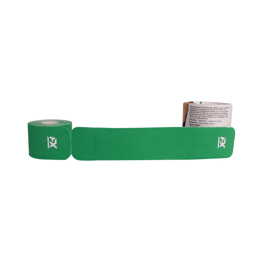 FX Elastic Sports Tape (20 Precut) 10 inch Green - Image 5