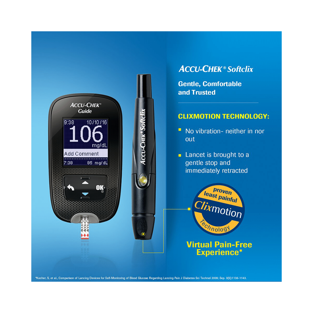Accu-Chek Guide Combo of Blood Glucose Monitoring System with 10 Test Strips Free and 50 Test Strips - Image 15