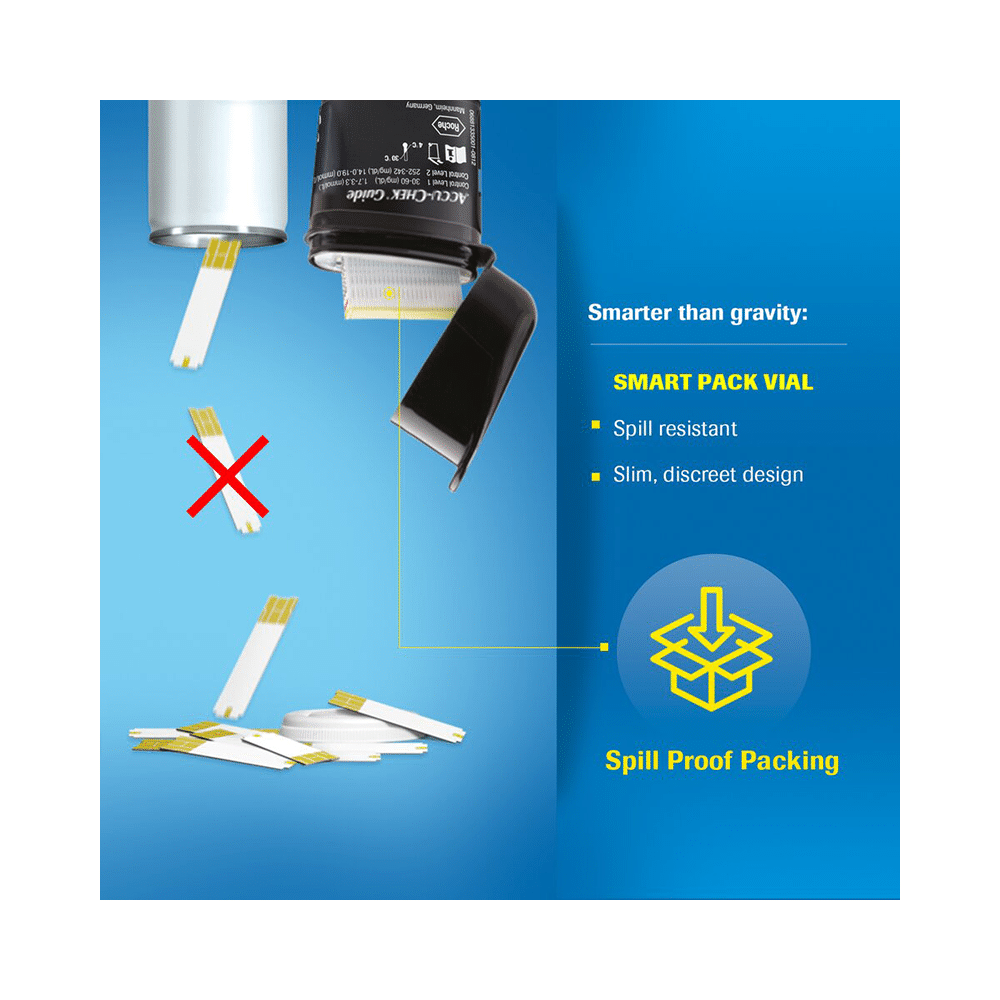 Accu-Chek Guide Combo of Blood Glucose Monitoring System with 10 Test Strips Free and 50 Test Strips - Image 16