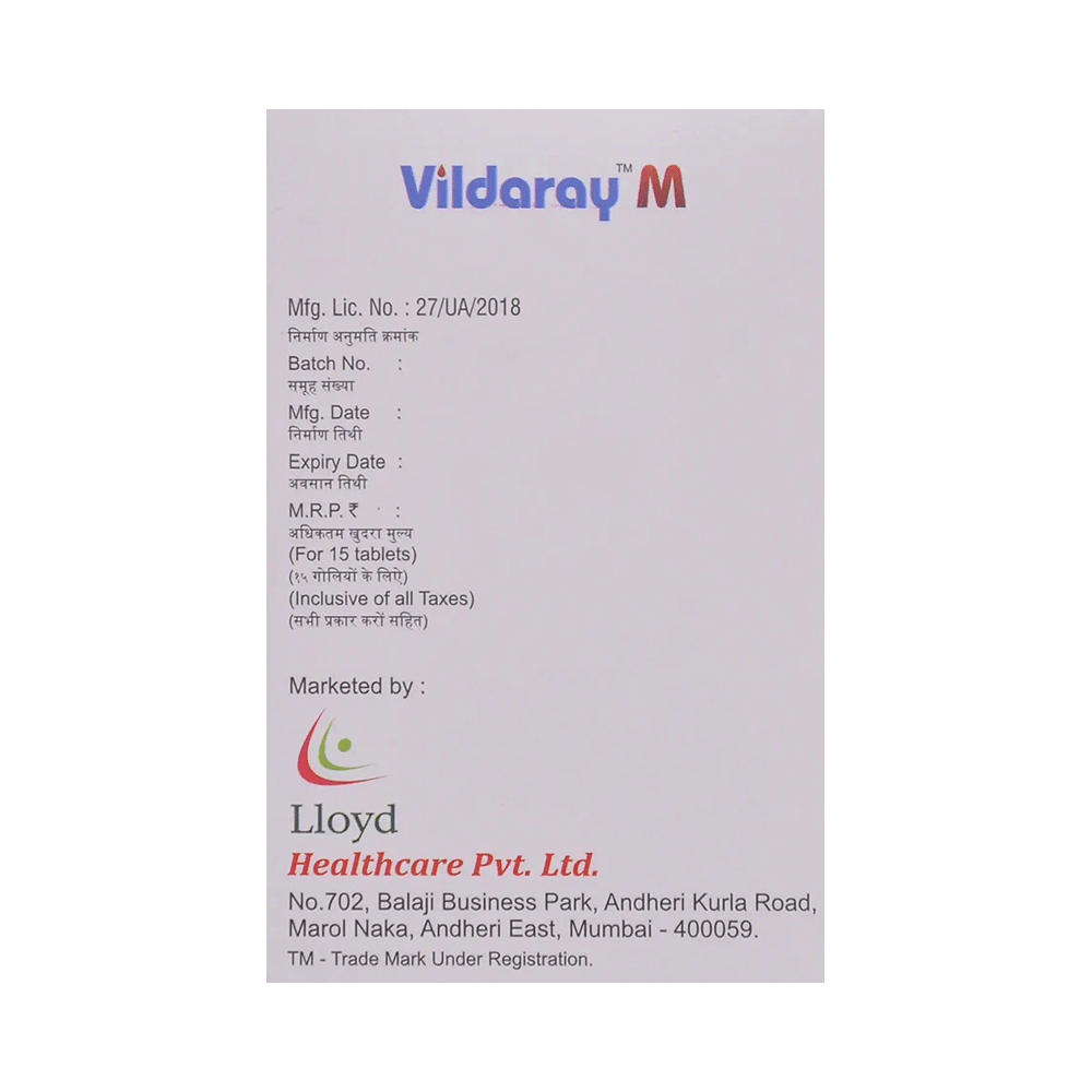 Vildaray M 500mg/50mg Tablet - Image 3