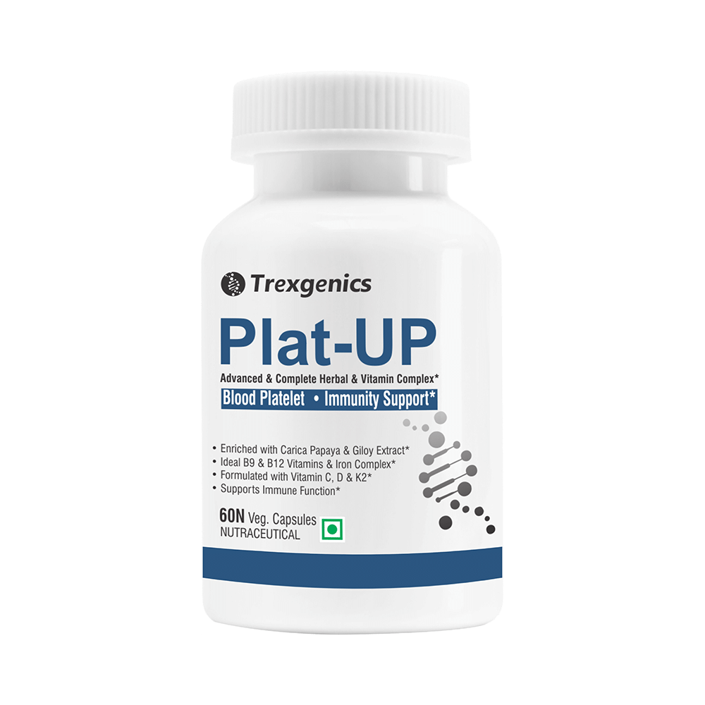 Trexgenics Plat-UP Platelet Support Veg Capsule - Image 1
