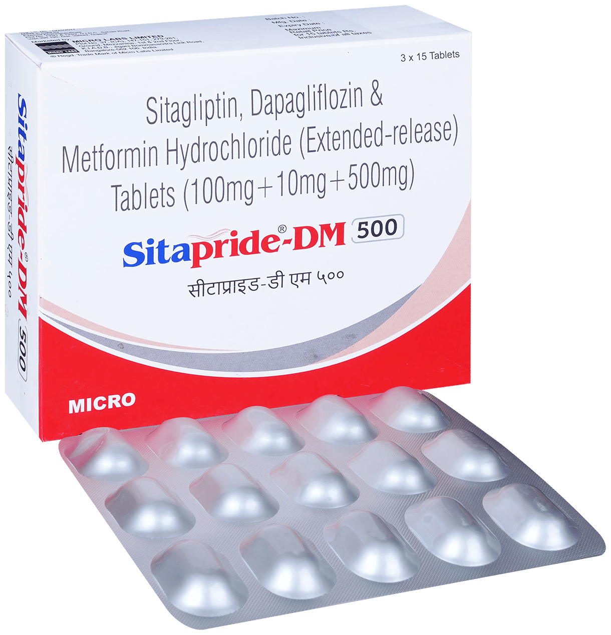 Sitapride DM 10mg/500mg/100mg Tablet