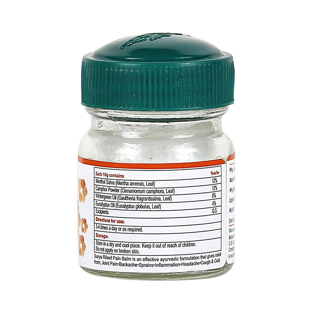 Surya Herbal Rileef Pain Balm (10gm Each) - Image 3