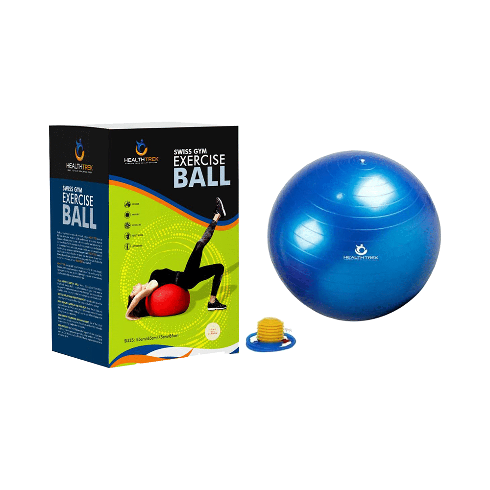 Healthtrek Anti Burst Gym/Yoga/Exercise/Swiss Ball 85cm Blue - Image 3