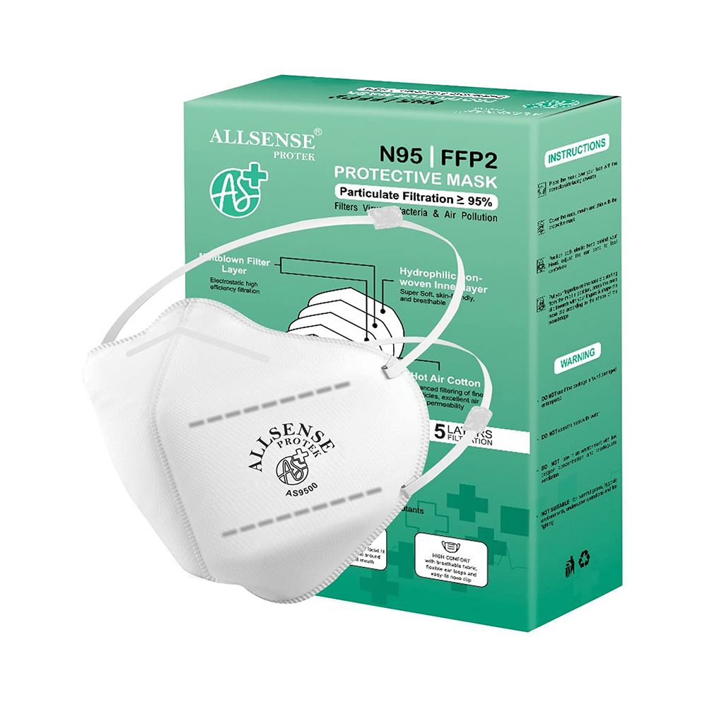 Allsense Protek AS9500 N95 FFP2 Protective Mask with Headloop - Image 1