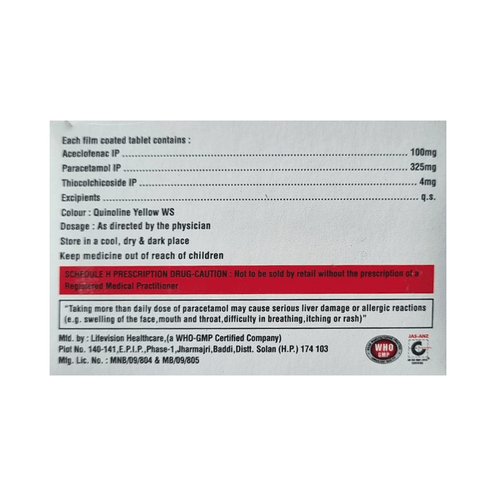 Cimnic TH 4mg/100mg/325mg Tablet - Image 2