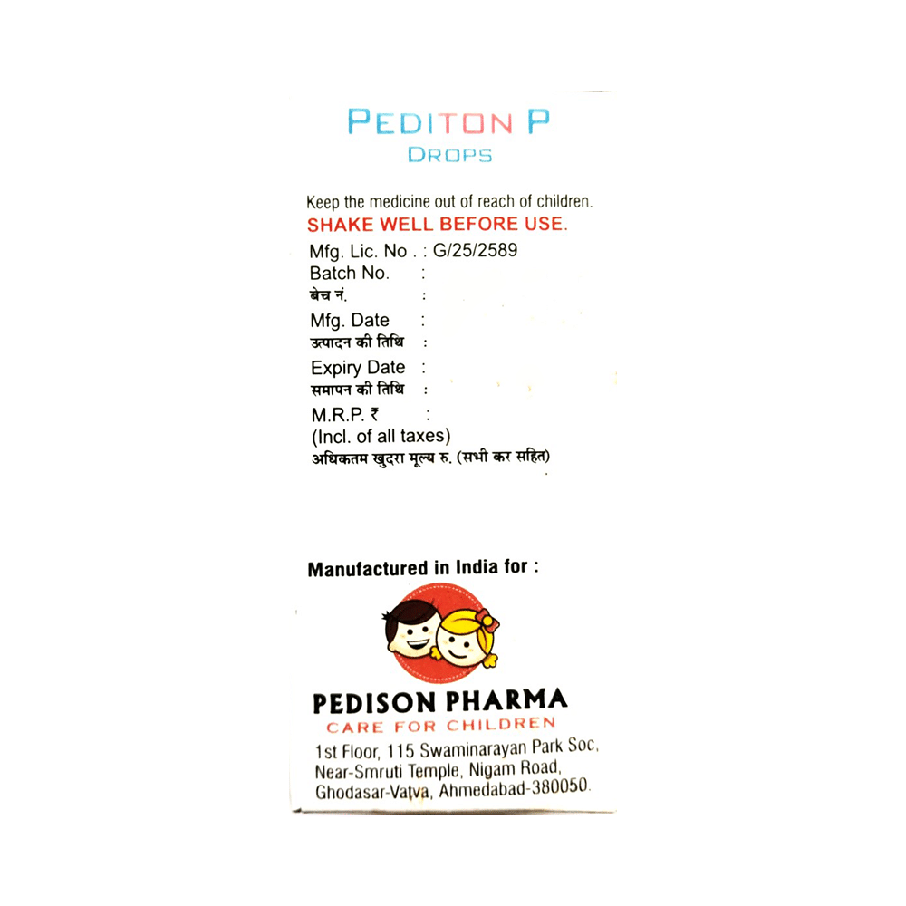 Pediton P Oral Drops Mix Fruit Raspberry - Image 3