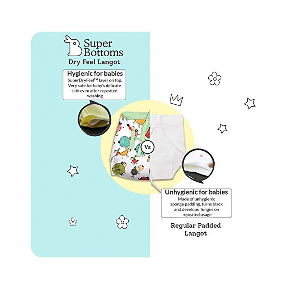 Superbottoms Organic Cotton Padded Dry Feel Langot/Nappy Size 2 Sweet Tooth - Image 11