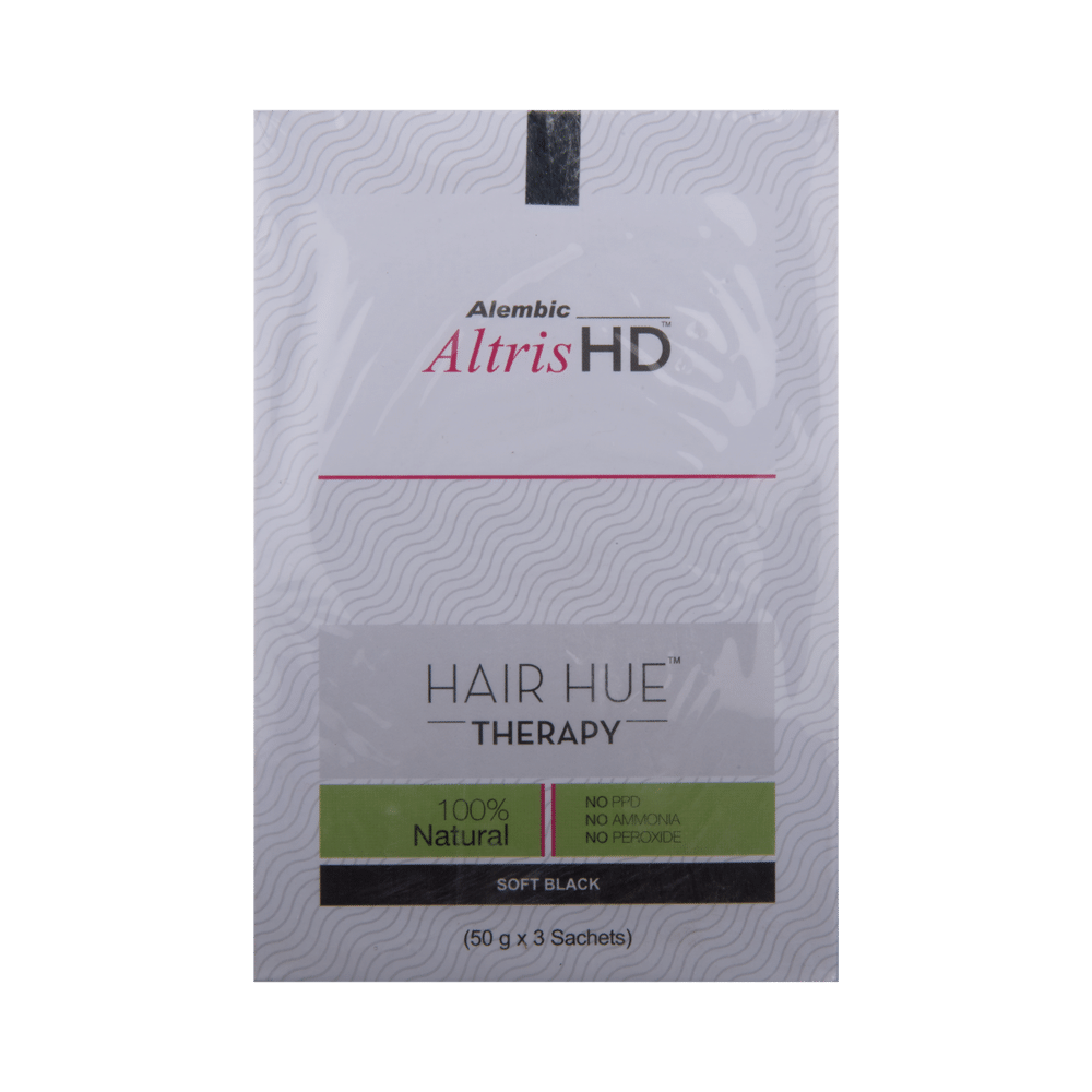 Altris HD Hair Hue Therapy | No PPD, No Ammonia & No Peroxide | Colour Soft Black
