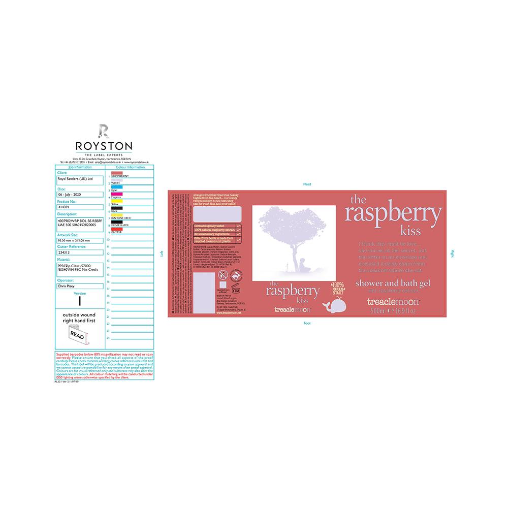 Treaclemoon The Raspberry Kiss Shower and Bath Gel - Image 2