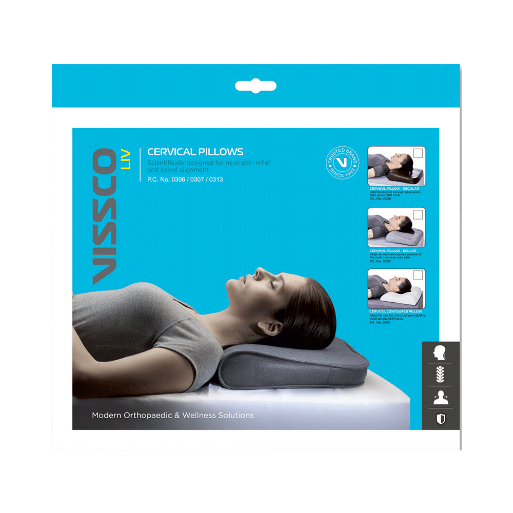 Vissco LIV Cervical Pillow Universal Grey - Image 2
