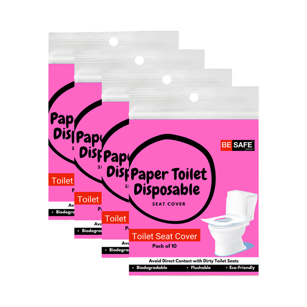 Be Safe Forever Disposable Paper Toilet Seat Cover (10 Each) Pink - Image 1