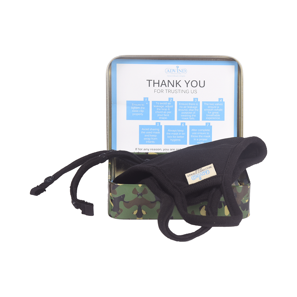 Advind Healthcare Black Military Grade N99 Face Mask for Kids - Image 6