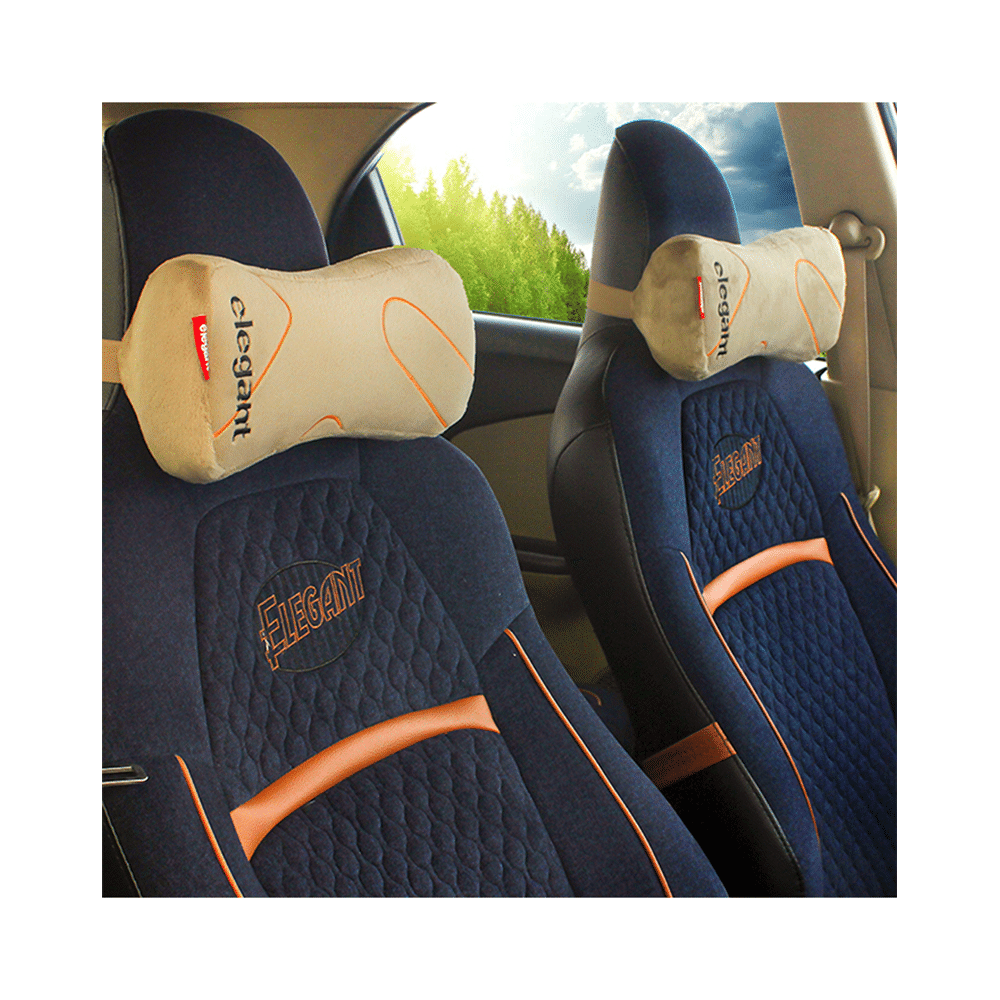 Elegant Fur Memory Foam Neck Support Beige - Image 3