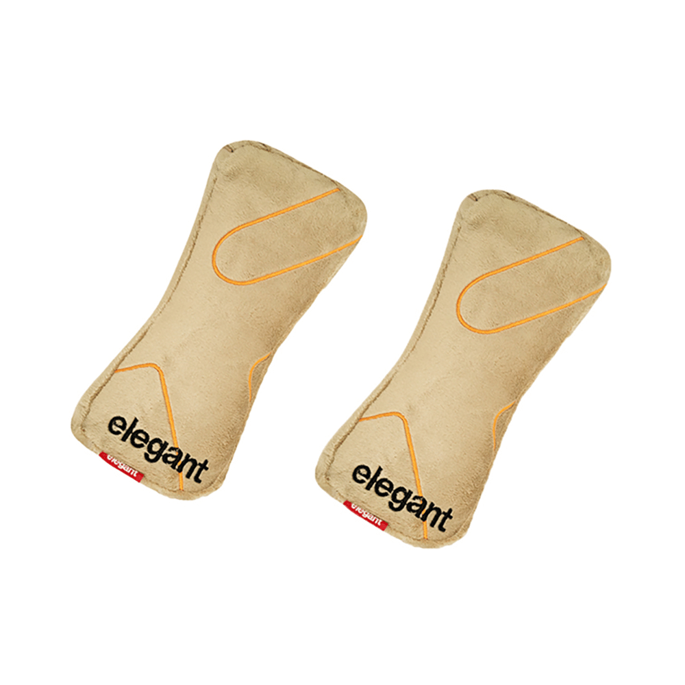 Elegant Fur Memory Foam Neck Support Beige