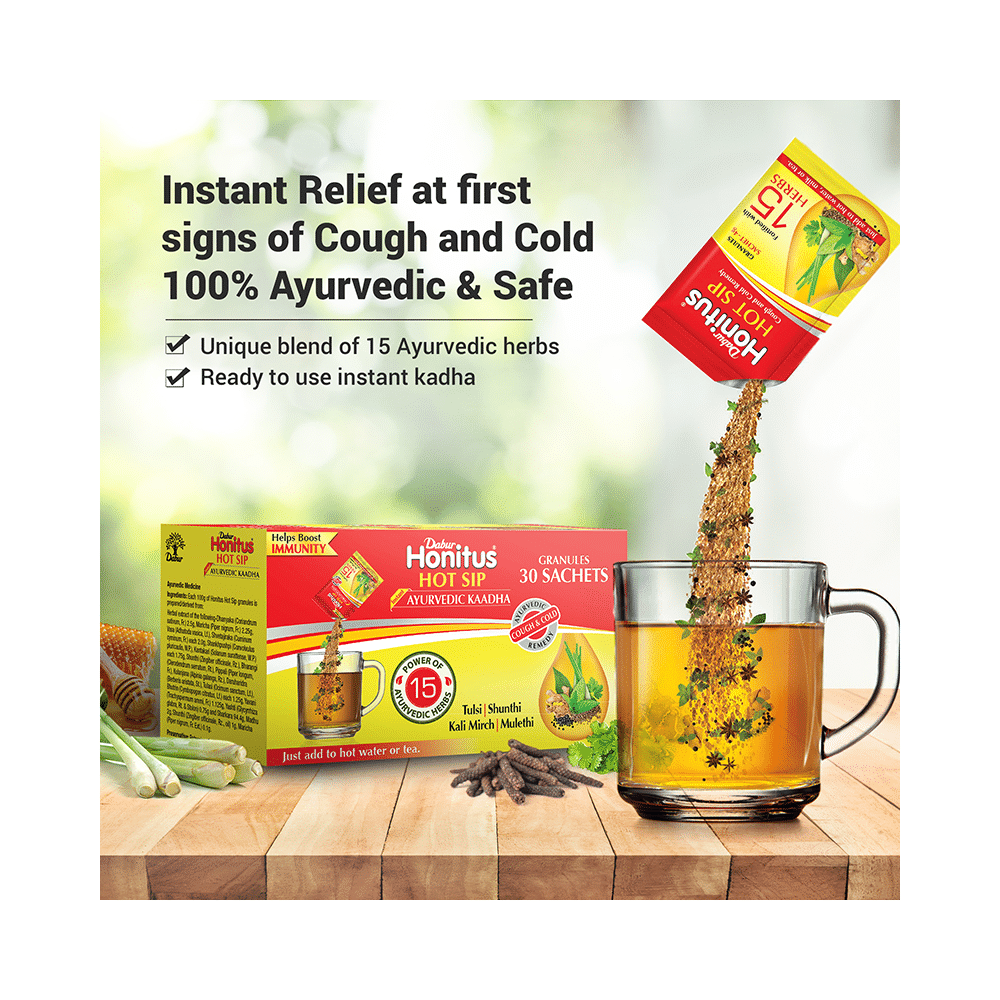 Dabur Honitus Hot Sip Ayurvedic Kaadha | For Cough, Cold & Immunity (4gm Each) - Image 5