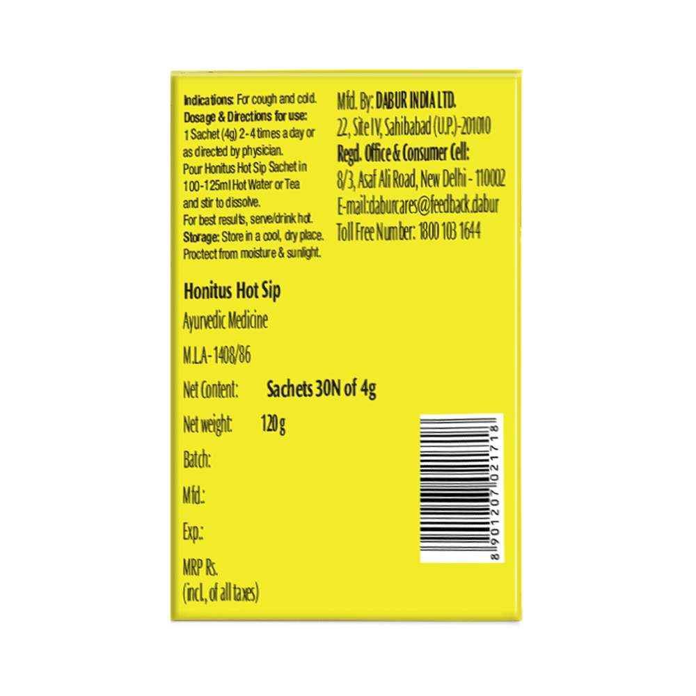 Dabur Honitus Hot Sip Ayurvedic Kaadha | For Cough, Cold & Immunity (4gm Each) - Image 3