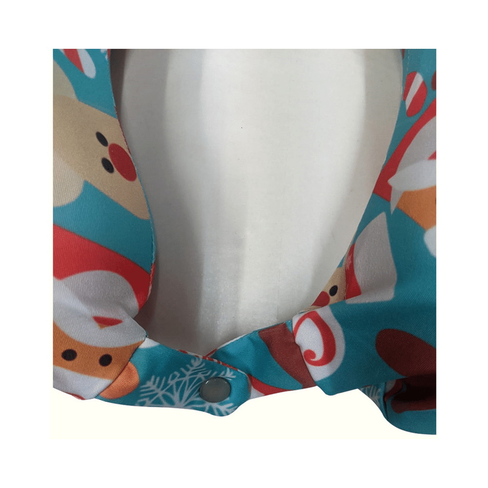 Viaggi Kids Travel Neck Pillow Aqua Green - Image 4