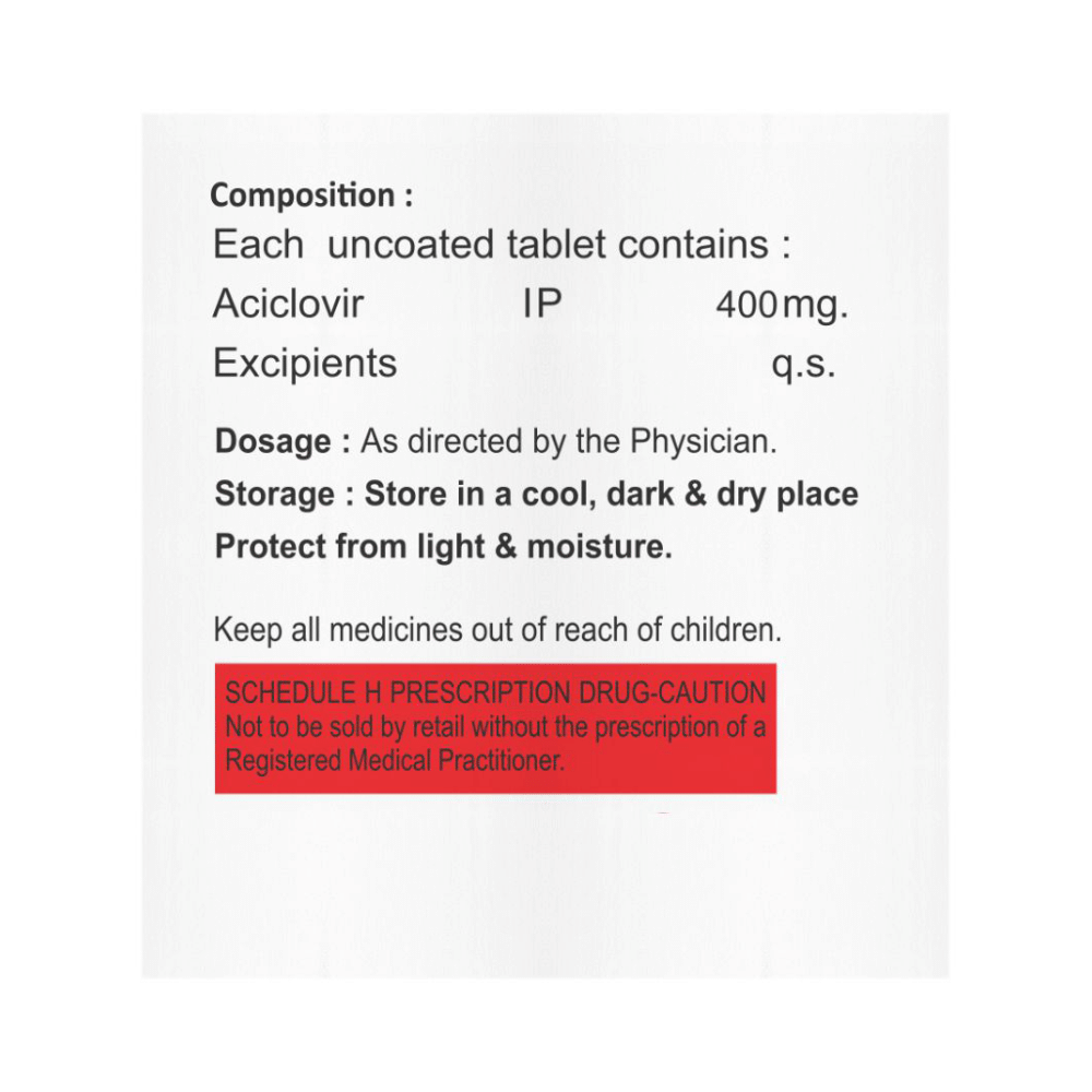 Aclovil 400 Tablet - Image 2