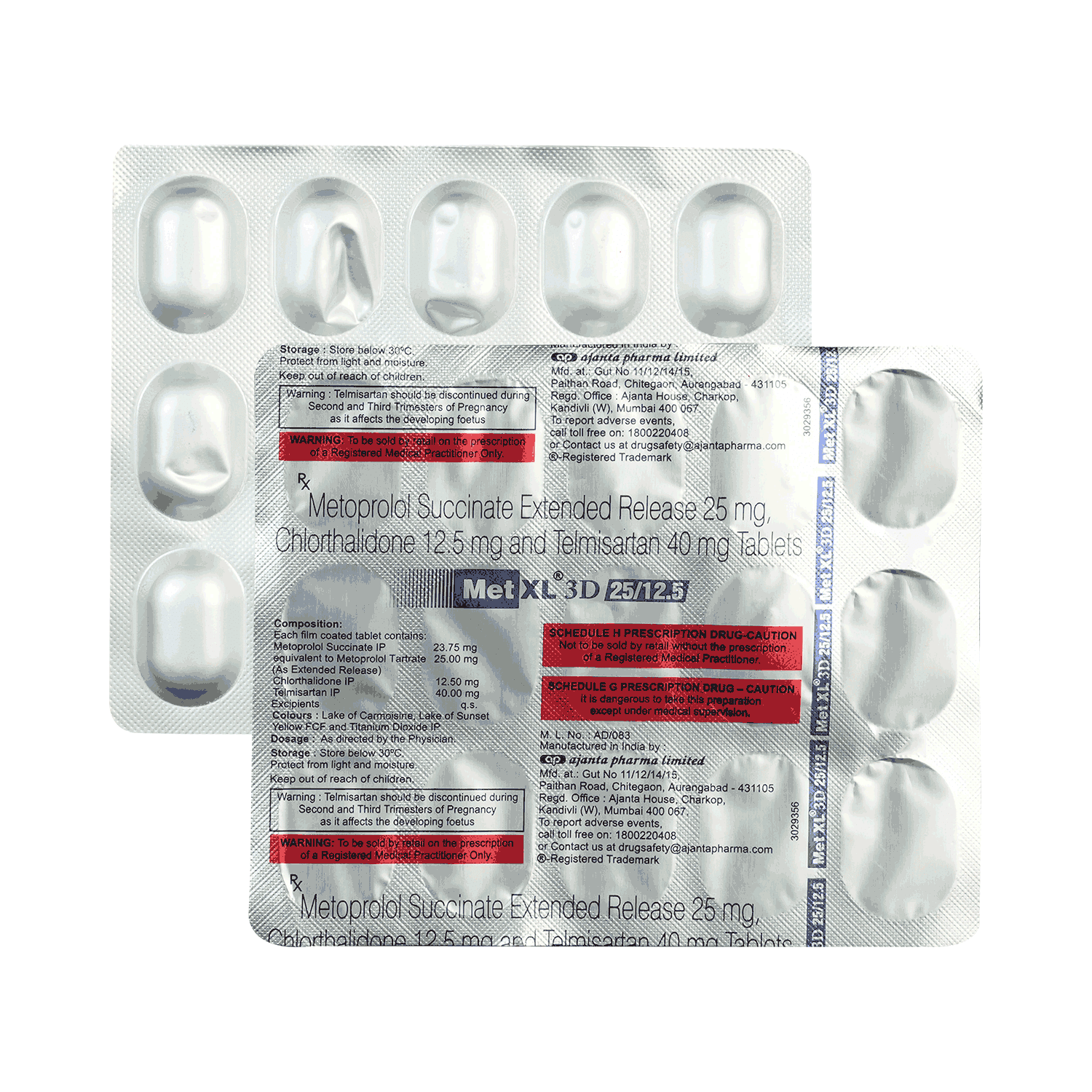 Met XL 3D 25/12.5 Tablet ER - Image 1