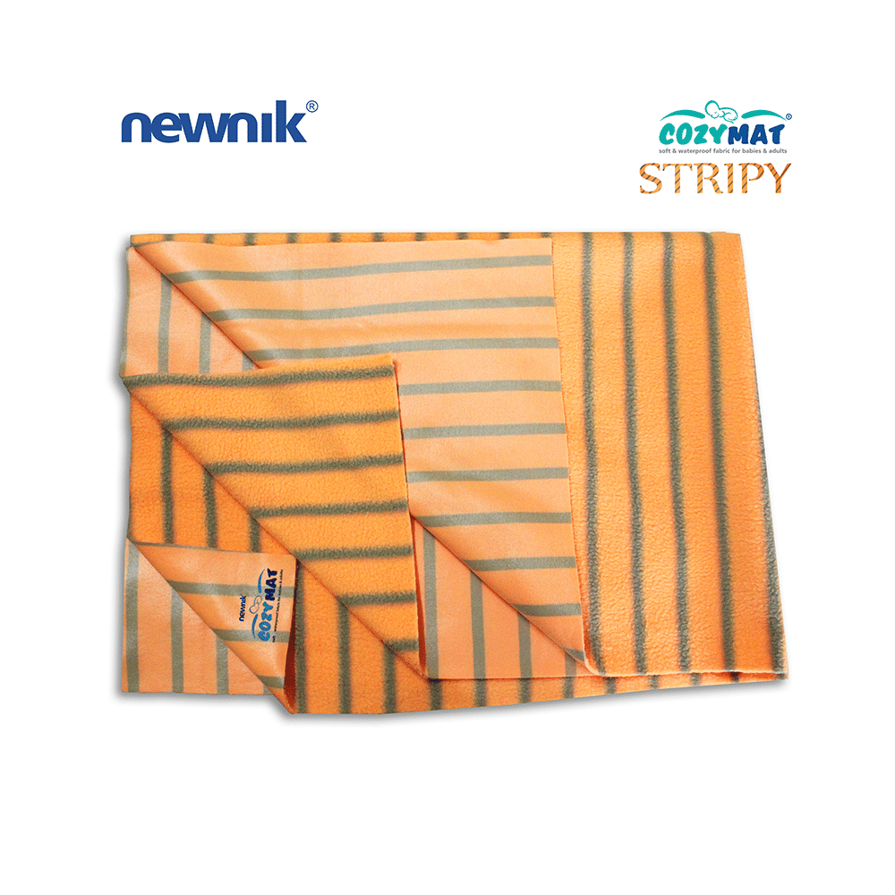 Newnik Cozymat Stripy Soft (Broad Stripes) (Size: 50cm X 70cm) Small Butterscotch