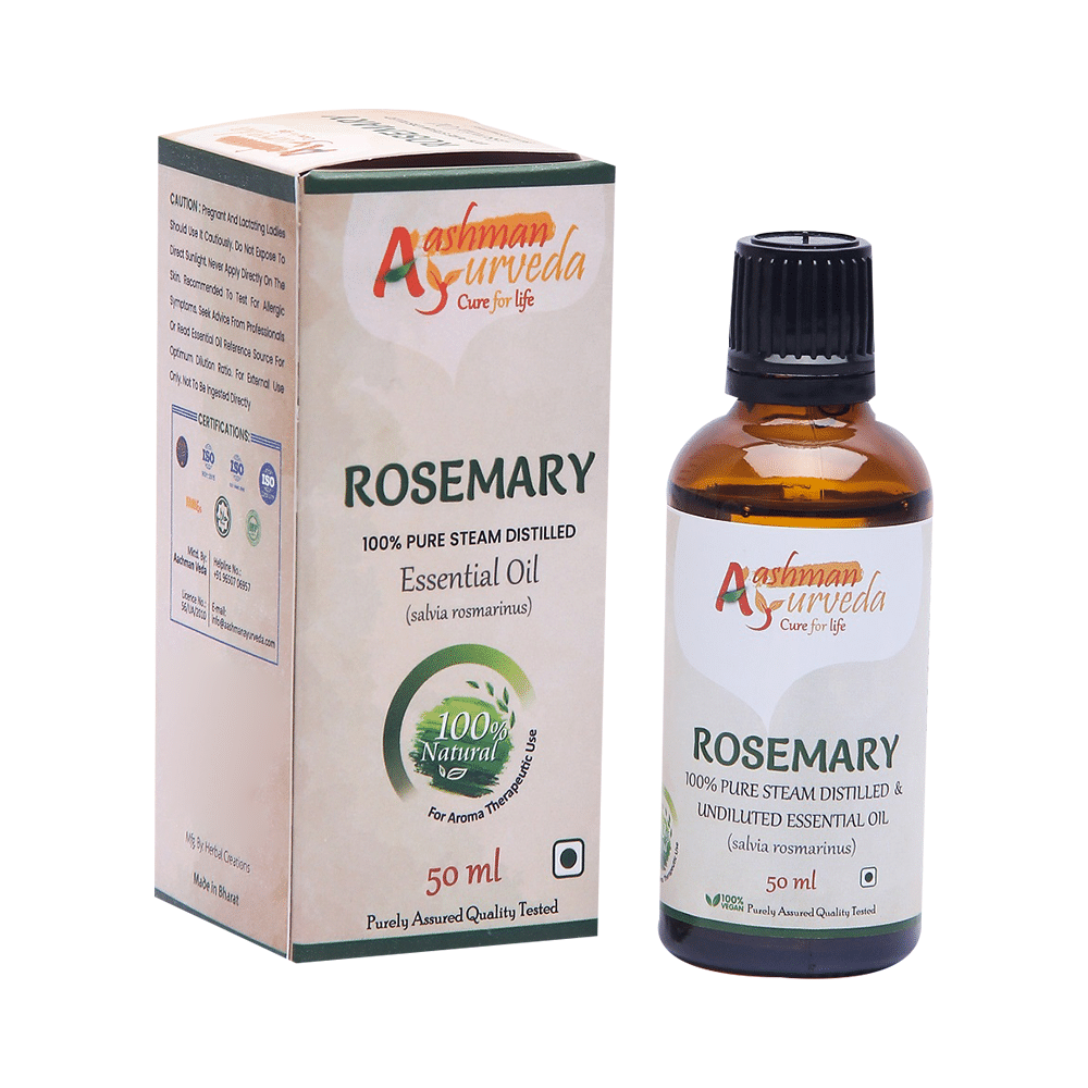 Aashman Ayurveda 100% Pure Steam Distilled Essential Oil (50ml Each) Rosemary - Image 2