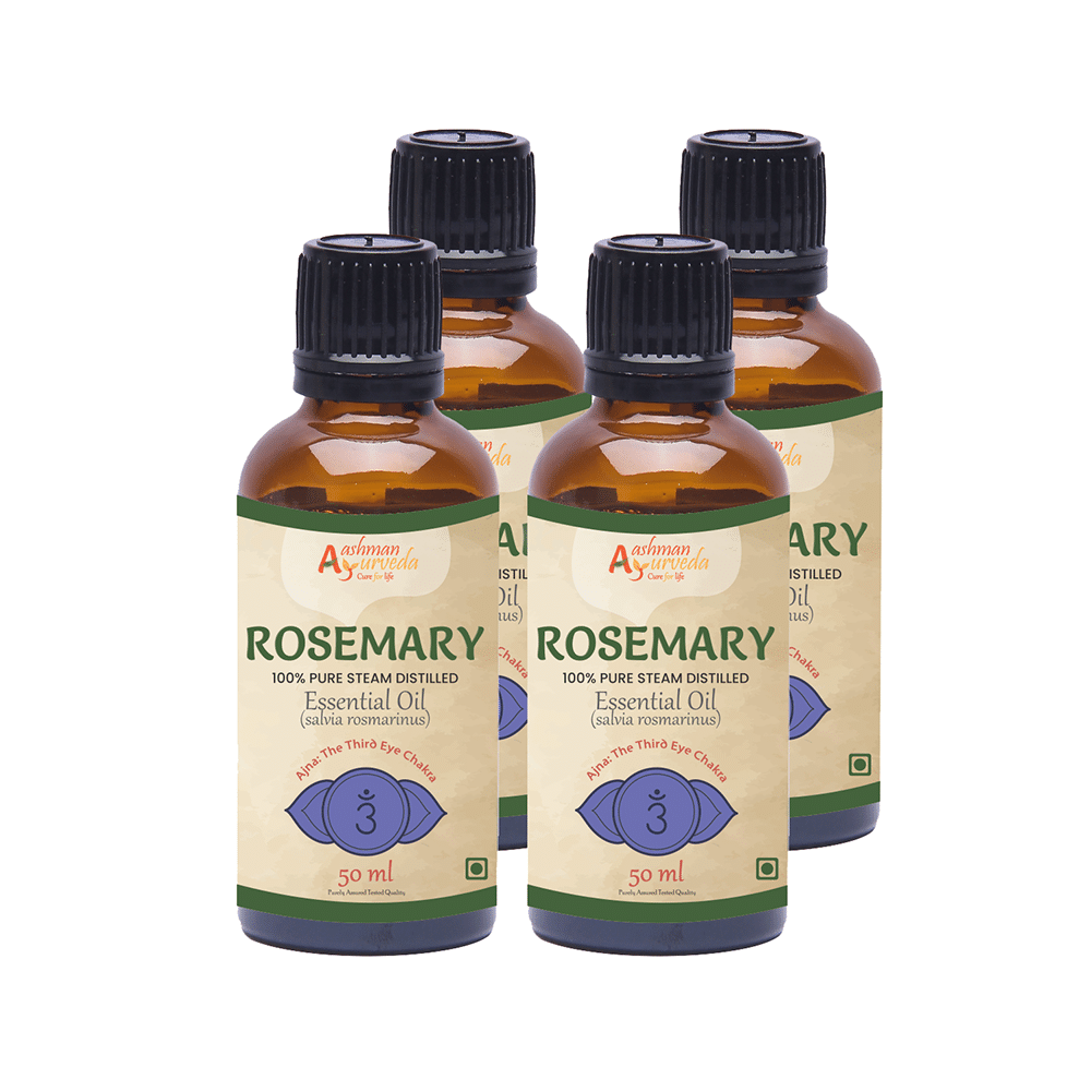 Aashman Ayurveda 100% Pure Steam Distilled Essential Oil (50ml Each) Rosemary