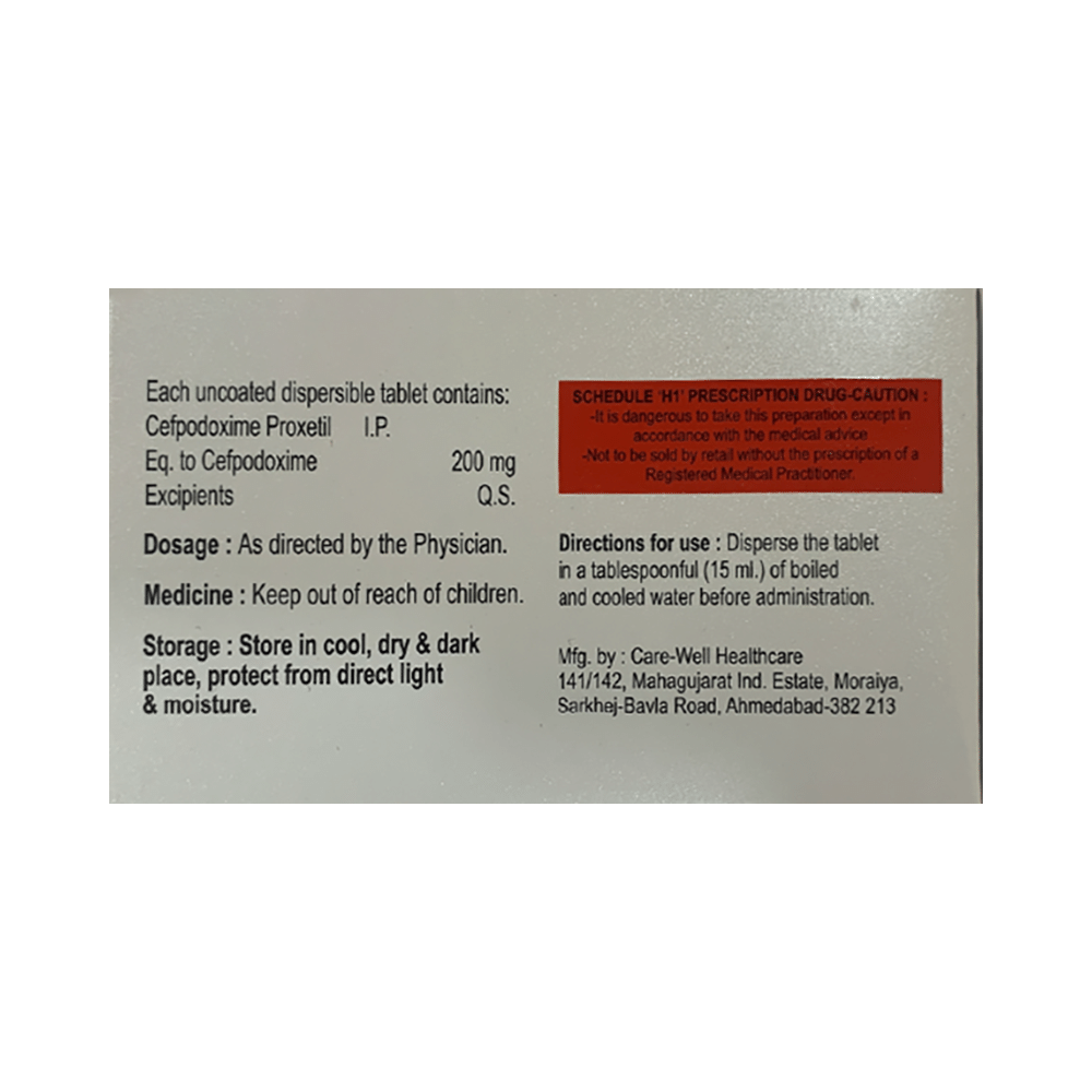Cefocret 200 Tablet DT - Image 2